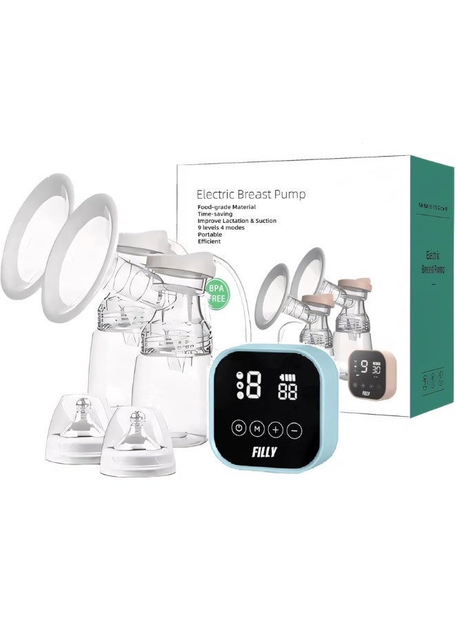 شفاط حليب كهربائي RH-318BB – محمول ببطارية ليثيوم، شاشة LED، 9 مستويات شفط و4 أوضاع، سيليكون آمن وخالي من BPA - Image 1